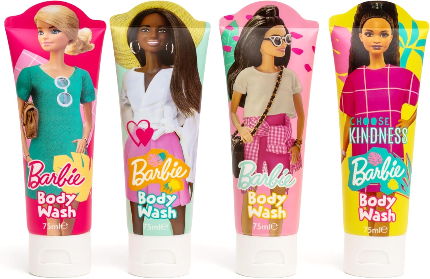 Barbie Body Wash Gift Set - 4 x 75ml - Body Wash/Shower Gel/Bath