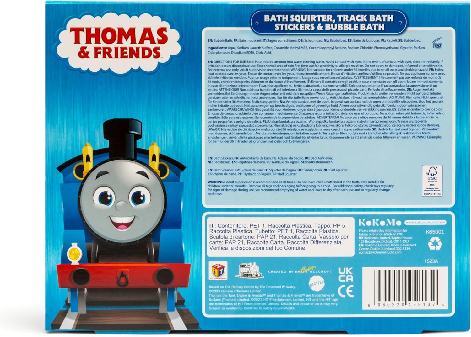 Thomas & Friends Bath Squirter & 100ml Bubble Bath Gift Set - Children's Bath Gift Set